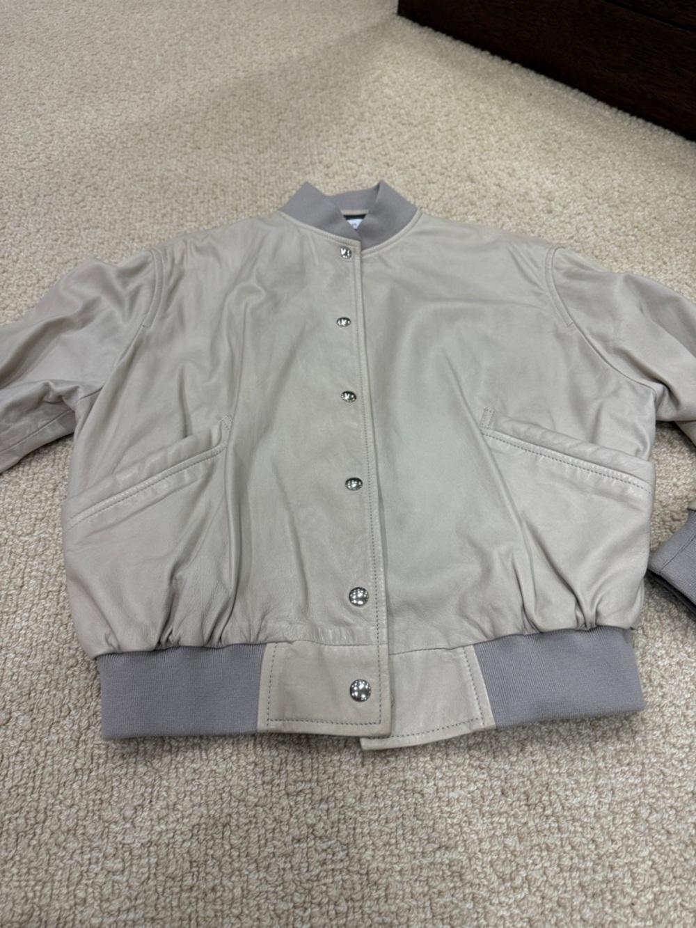 Iro Women’s Leather Bomber Jacket - Picture 3 of 12